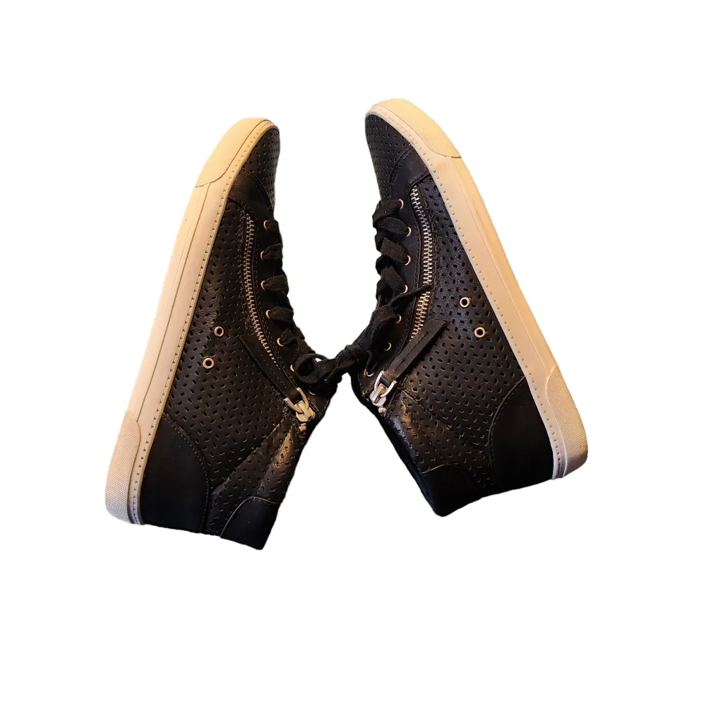 DV Dolce Vita Women's Black Side Zip High Top Sneakers Shoe Size 11