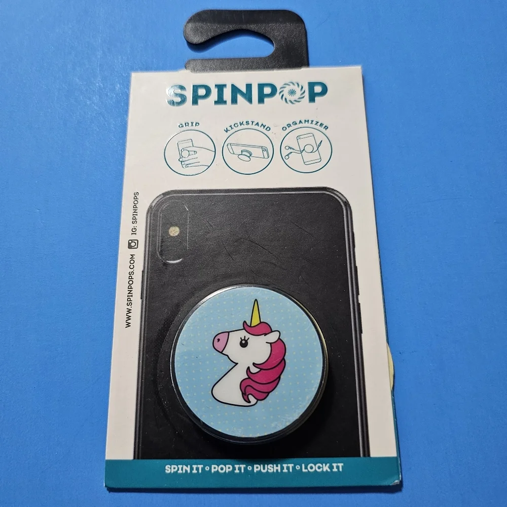SpinPop: Pop-Up Phone Holder & Stand - UNICORN