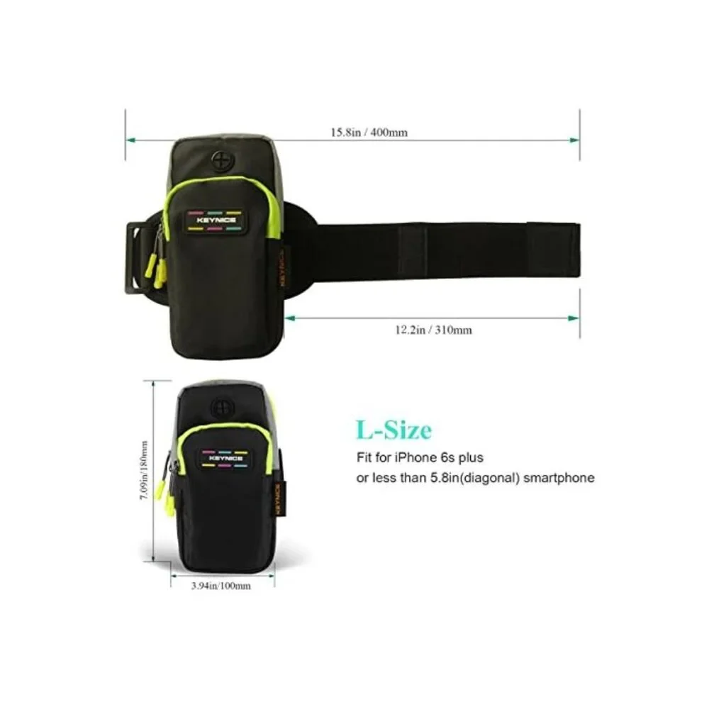 Cell Phone Sports Armband,Keynice Multifunctional Pockets Workout Running ArmBag