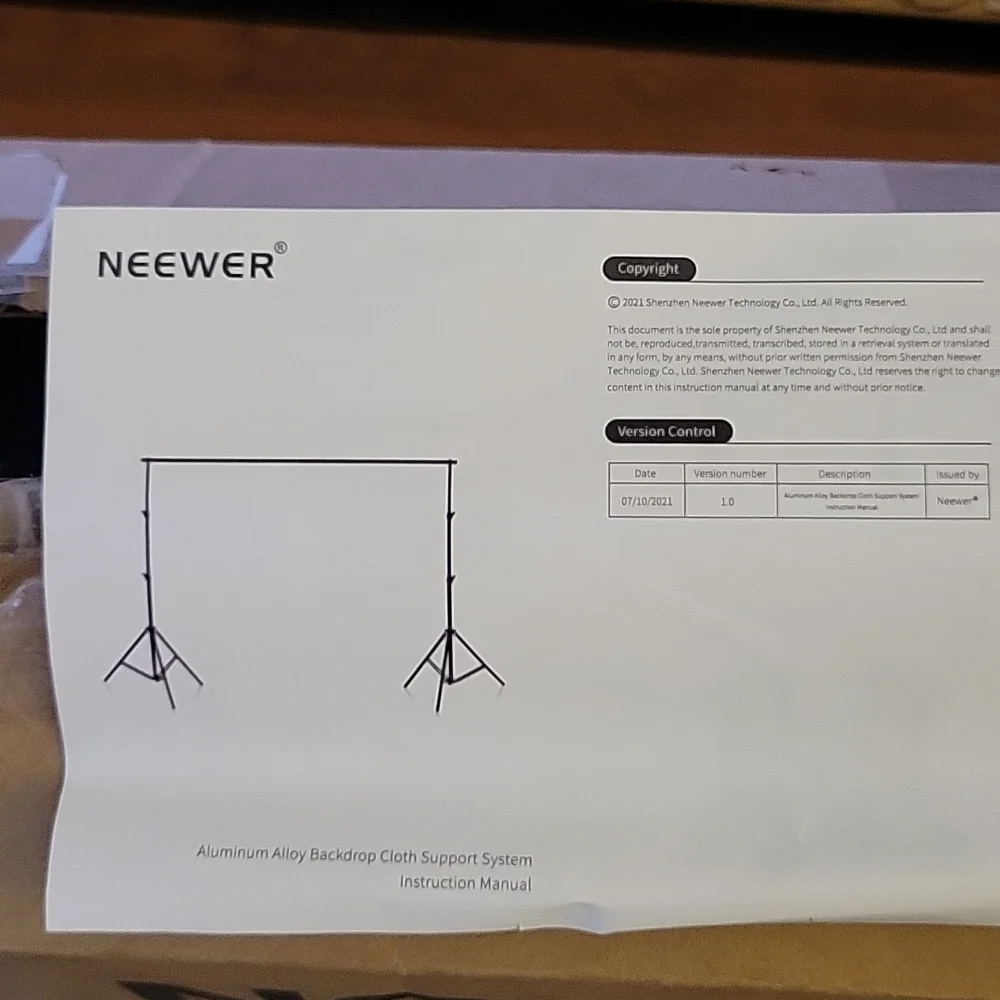 Neewer photo studio backdrop support system 10x7ft adjustable 2 carry bag New…