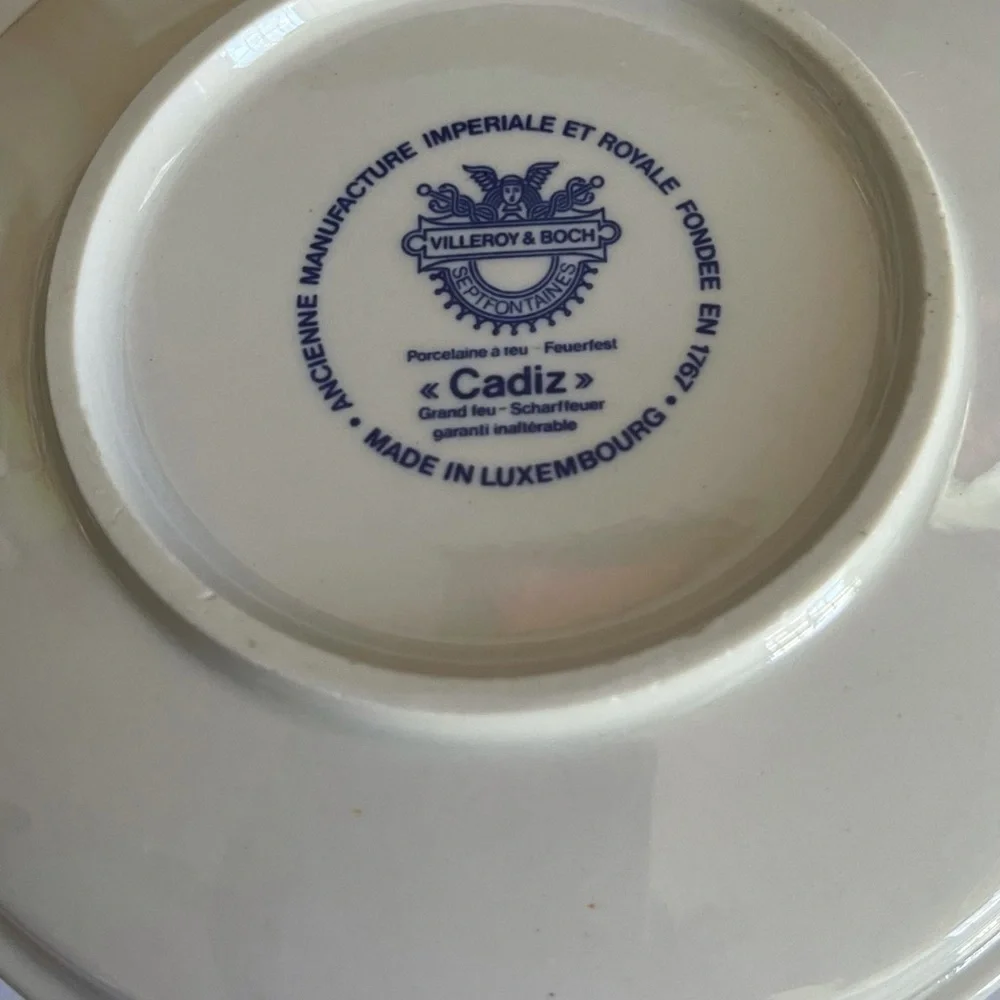 Villeroy & Boch Porcelain Cereal Bowl Cadiz Luxembourg Flower Power 1990s