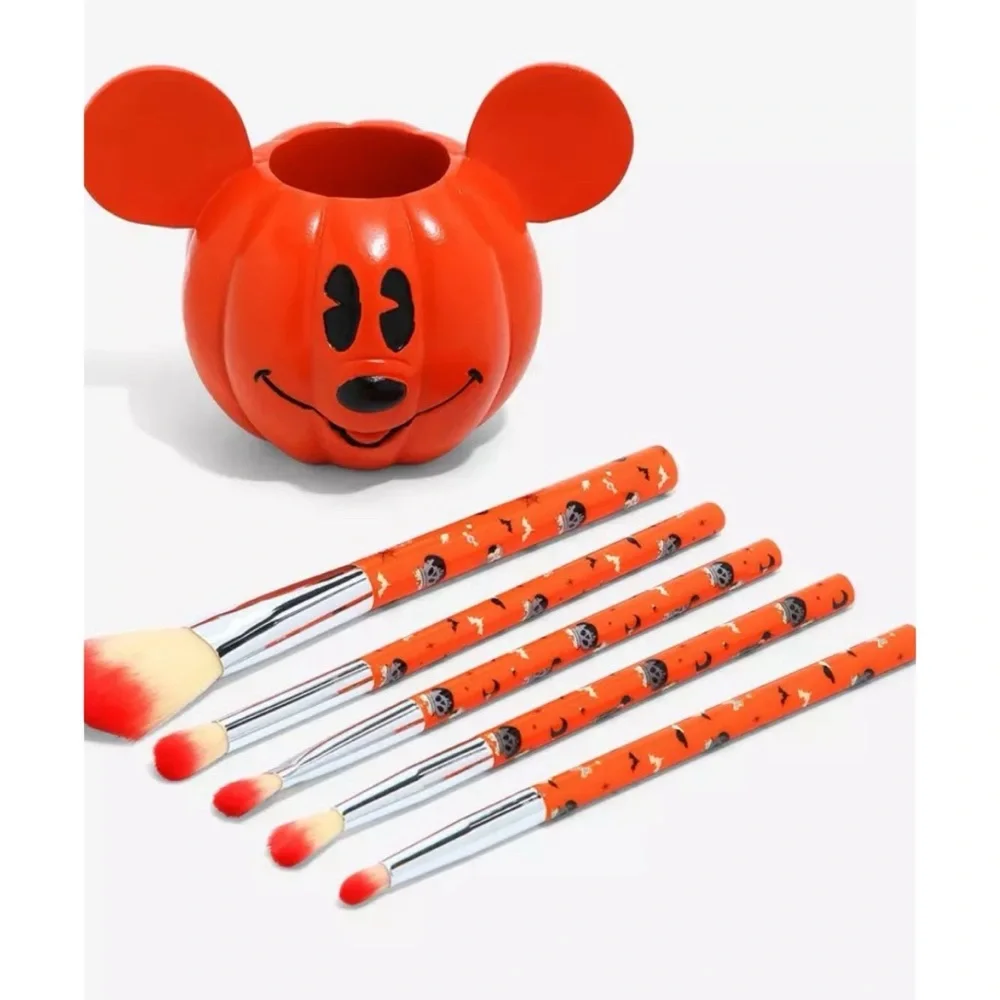 Disney Mickey Mouse Jack-O'Lantern Makeup Brush Set & Holder