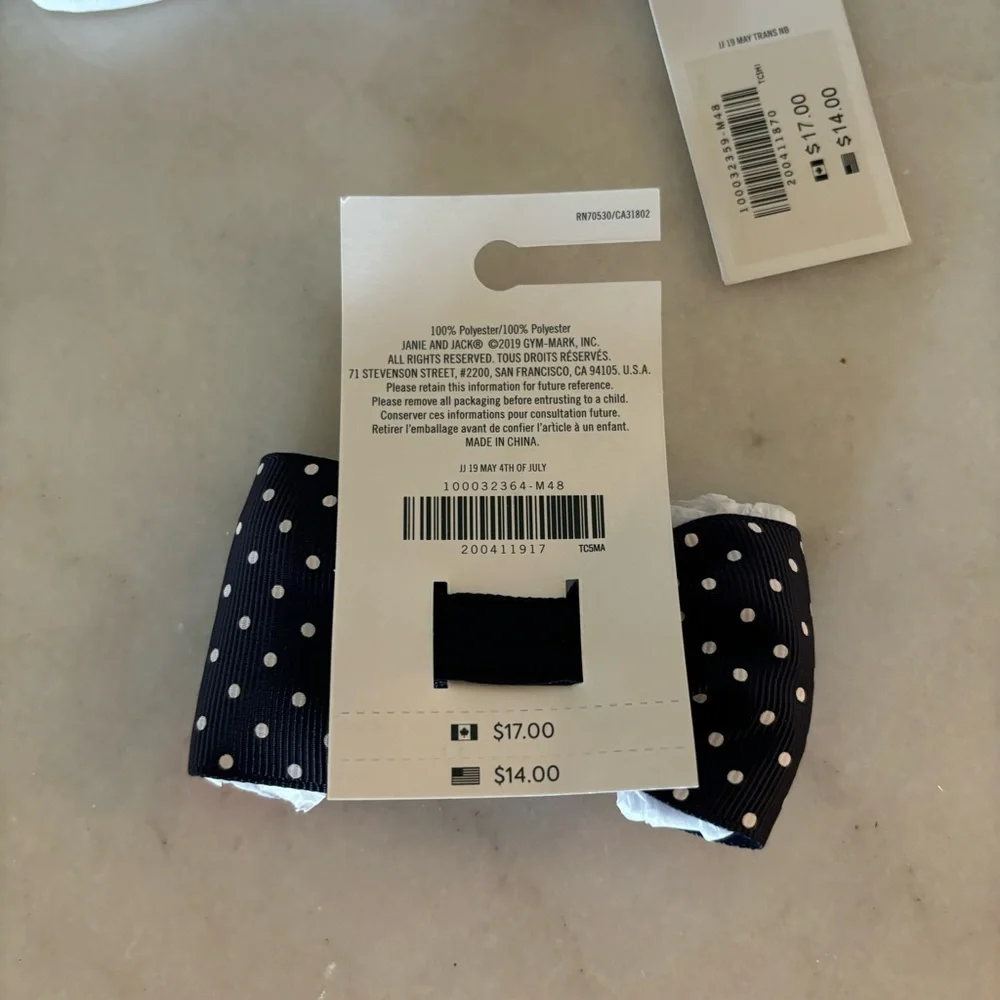 Janie and Jack new tags
