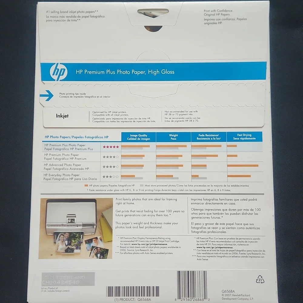 HP Premium Plus Photo Paper NWT