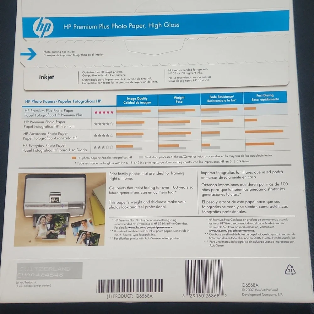 HP Premium Plus Photo Paper NWT