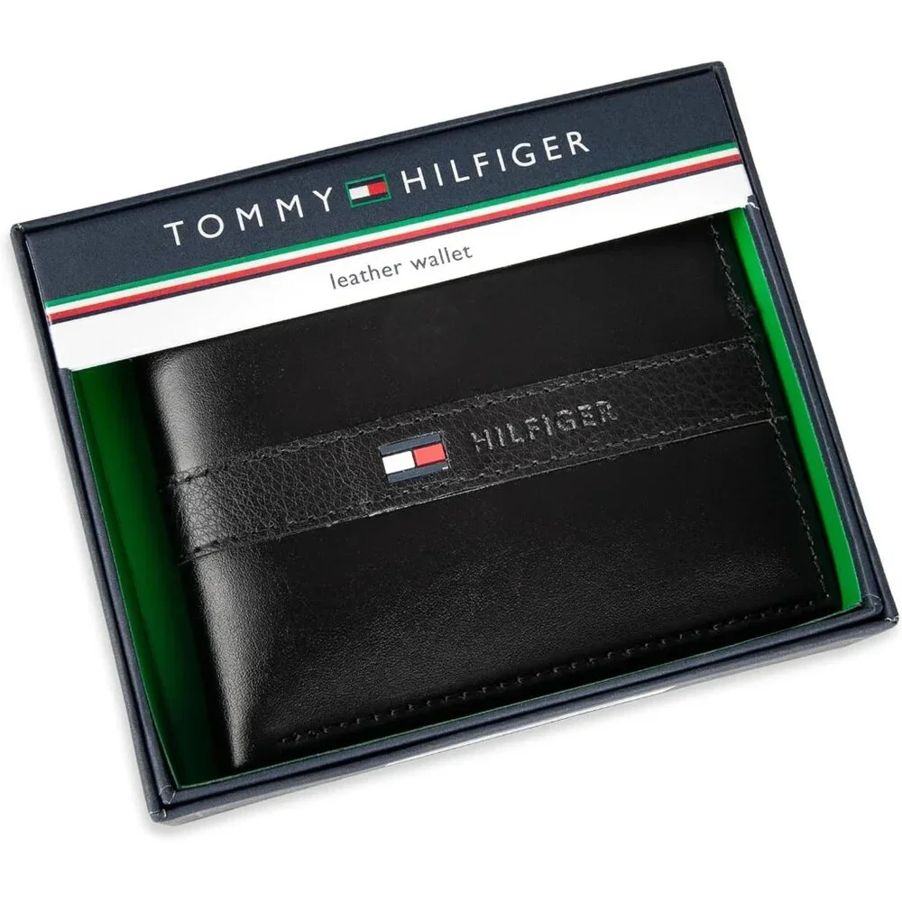 Tommy Hilfiger Men's Classic Bifold Wallet with ID Window and Multiple Card Slot