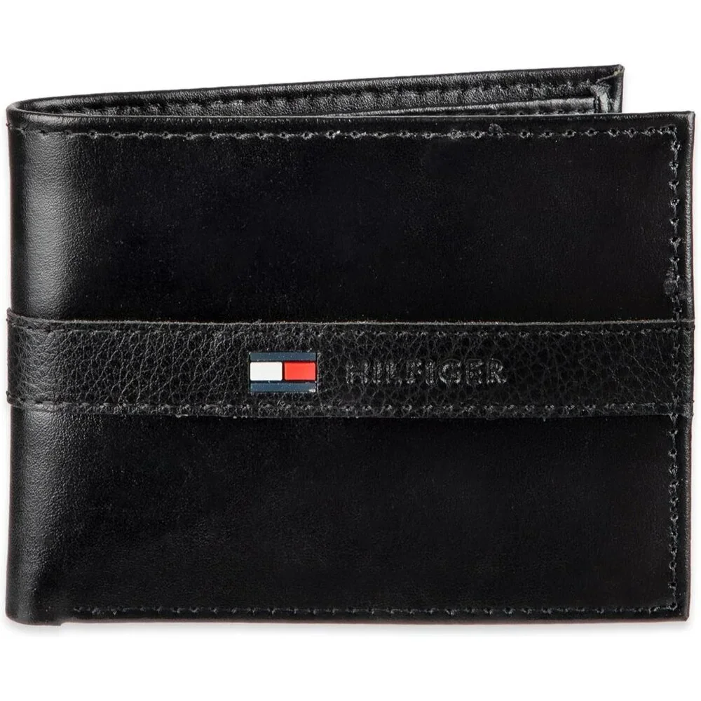 Tommy Hilfiger Men's Classic Bifold Wallet with ID Window and Multiple Card Slot