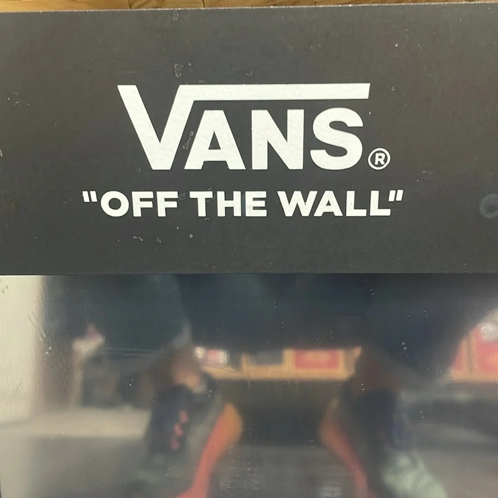 Brand new black metal Vans floor or counter mirror. 10”W/12”H.