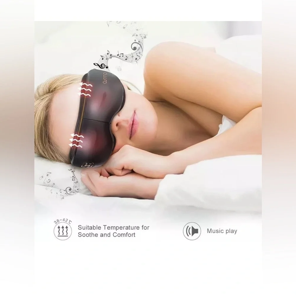OSITO Rechargeable Eye Massager with Heat for Dry Eye with Vibration to Refresh