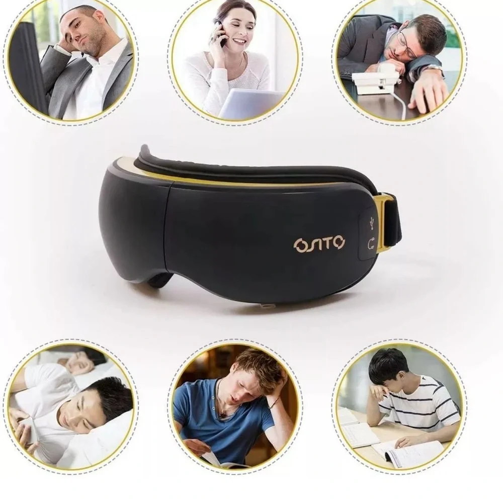 OSITO Rechargeable Eye Massager with Heat for Dry Eye with Vibration to Refresh