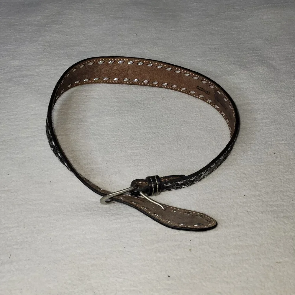 Vtg Tex Tan Belt Womens Sz 20 Barbie Buckle Genuine Cowhide 022101 Made In USA