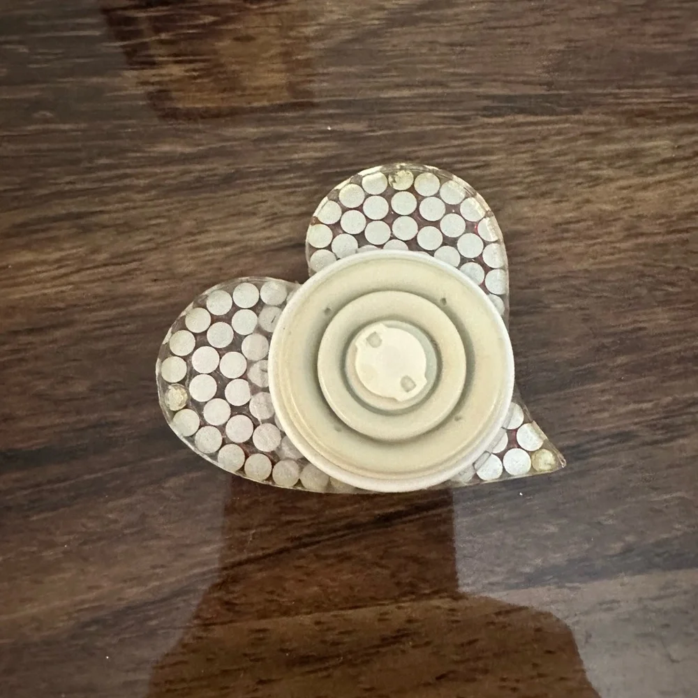 Swarovski Bling Pinky Heart Popsocket Swappable made with Swarovski AB Crystals