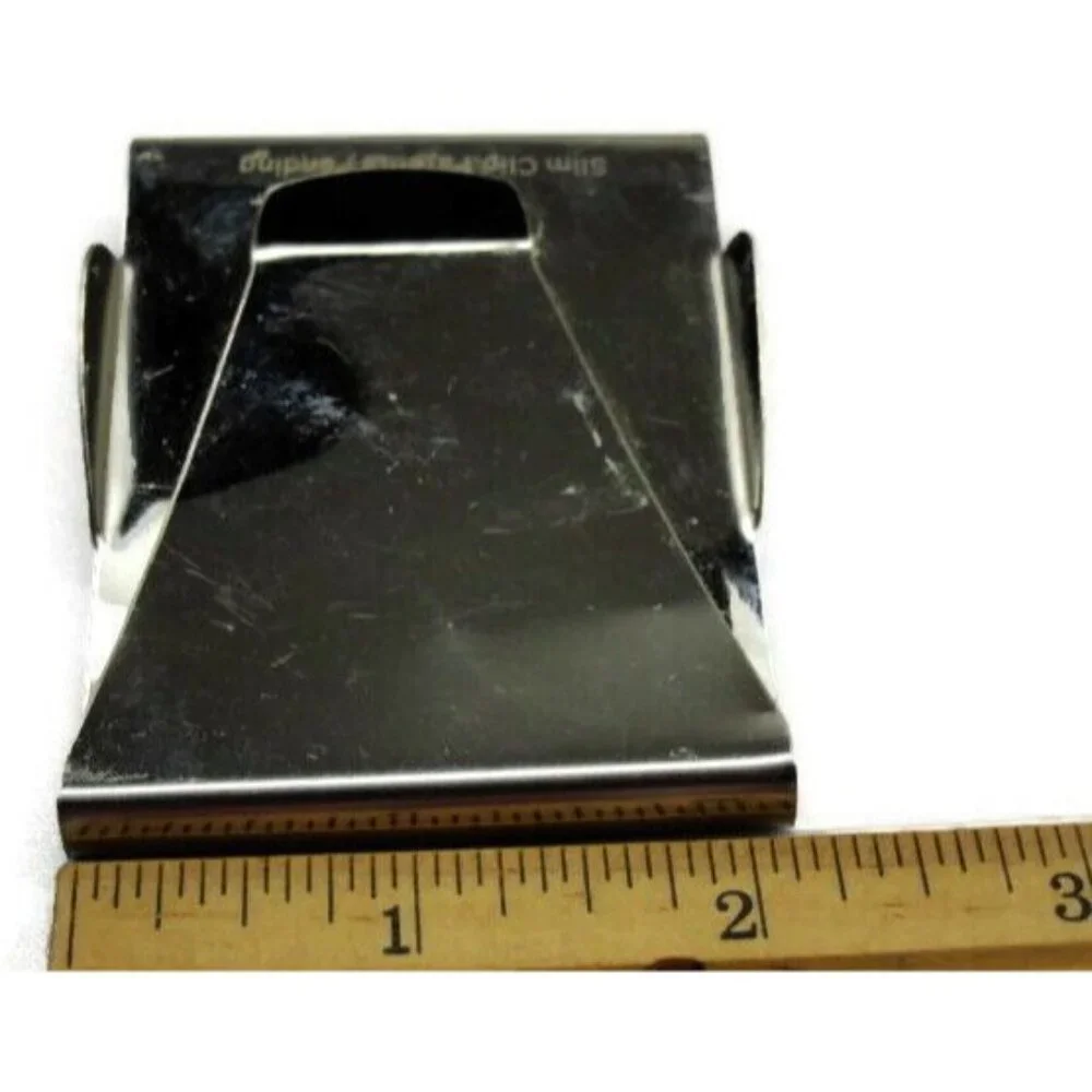 Slim Clip Money Clip Stainless Steel Wallet Credit Card Silver