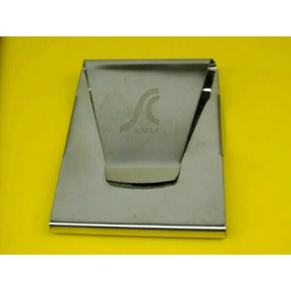 Slim Clip Money Clip Stainless Steel Wallet Credit Card Silver