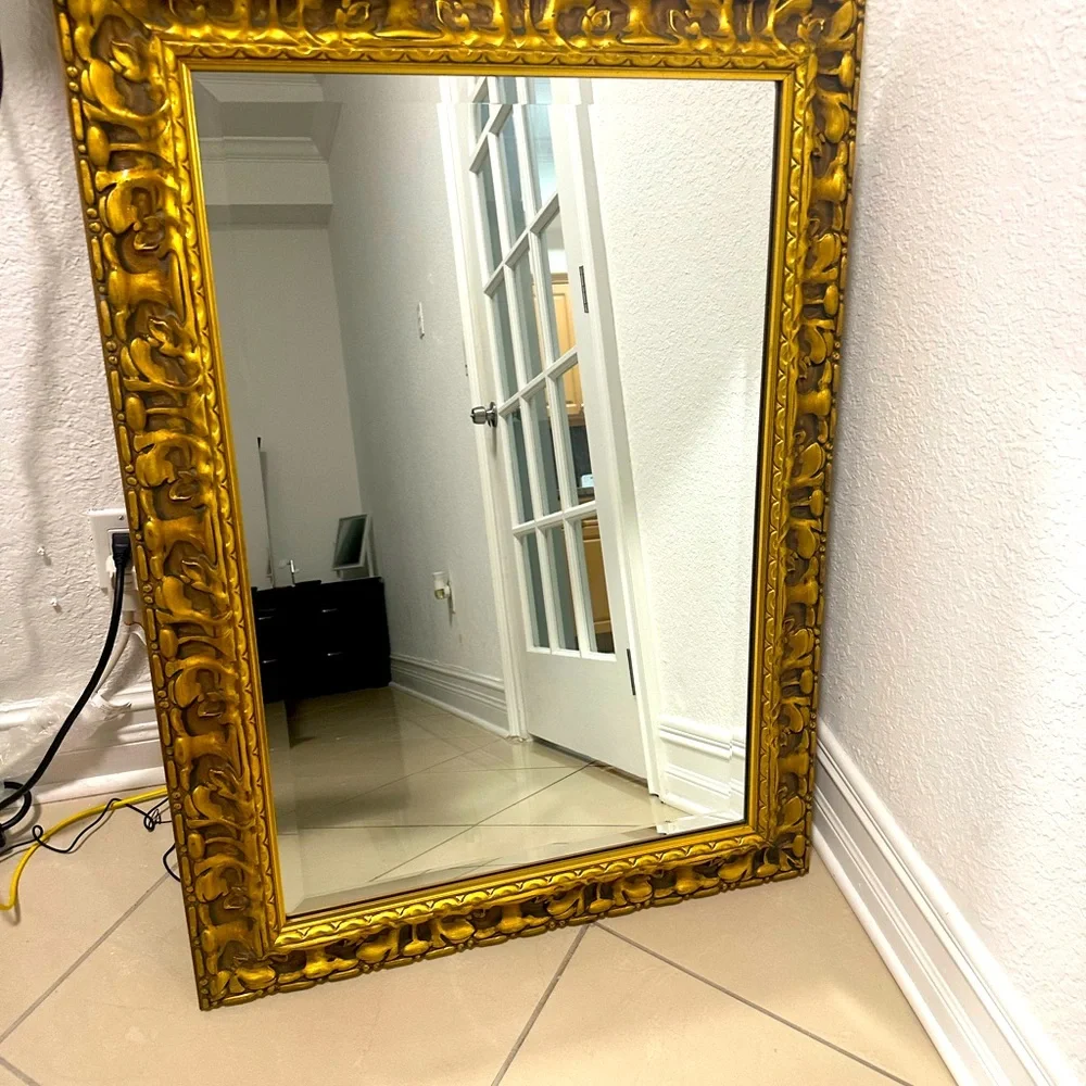 New gold wall mirror
