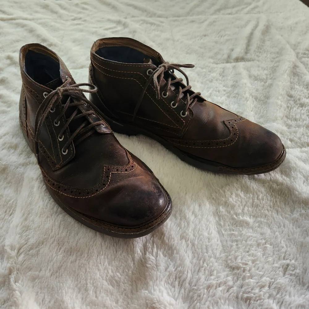 Sketchers Mark Mason Leather Wing Tips Men's Size 10.5 Weathered & Loved