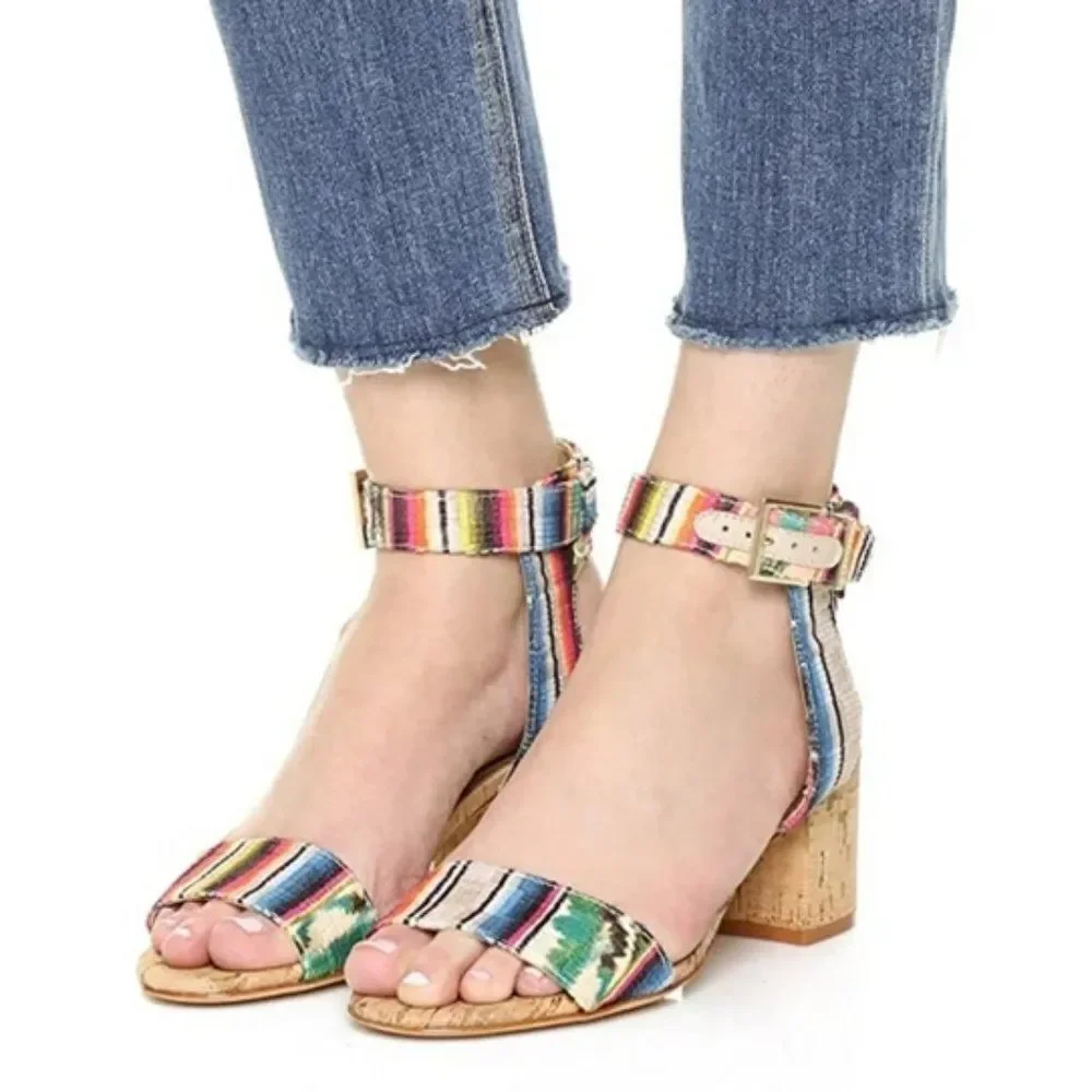 Schutz Rainbow Block Heel