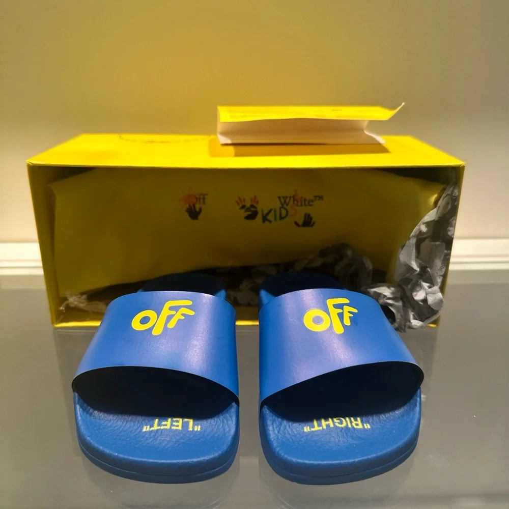 Toddler off white slides