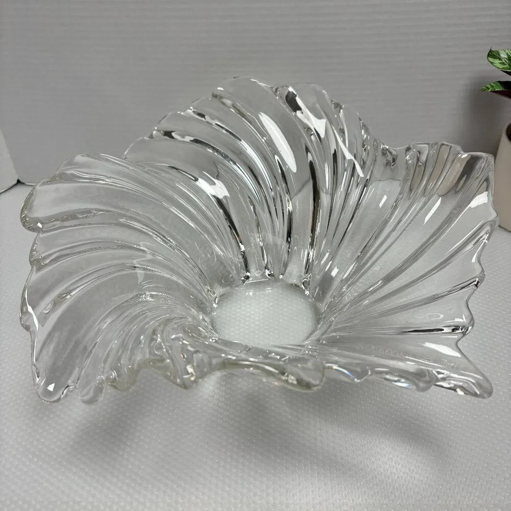 MIKASA BELE EPOCHE Swirl, Contemporary Style Art Glass, Large Centerpiece Bowl