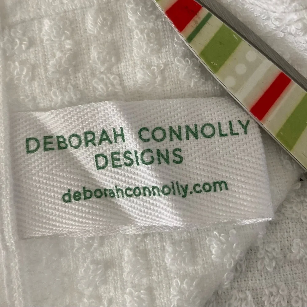 Mr. & Mrs. 2023 grey and white Deborah Connolly hand towels, set of 3