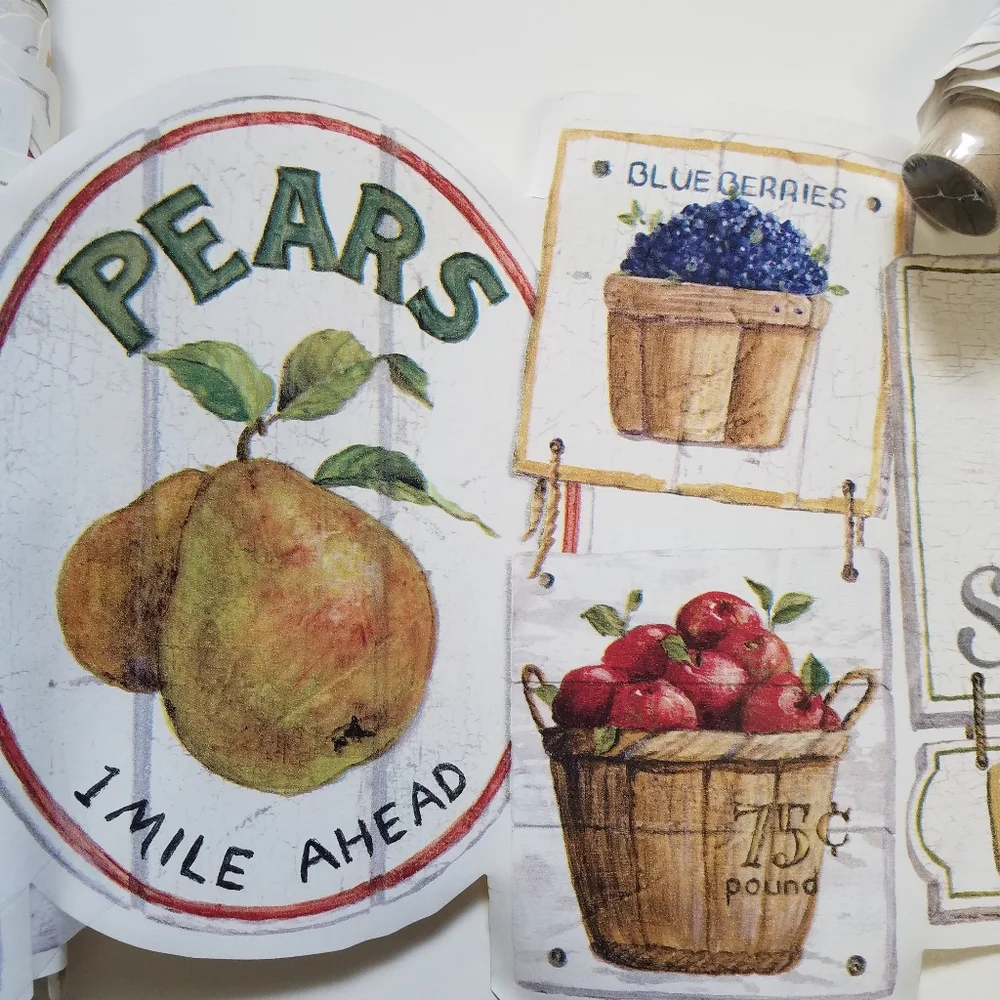 Wallpaper Border Produce Farmers Market Signs