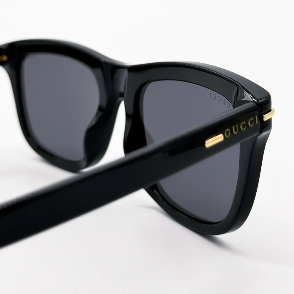 NEW GUCCI GG1444S 001 SQUARE BLACK GREY MEN SUNGLASSES GUCCI