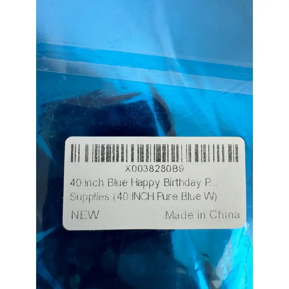 40 Inch Large Blue Letter W Balloons Big Size Jumbo Mylar Foil Helium Alphabet W