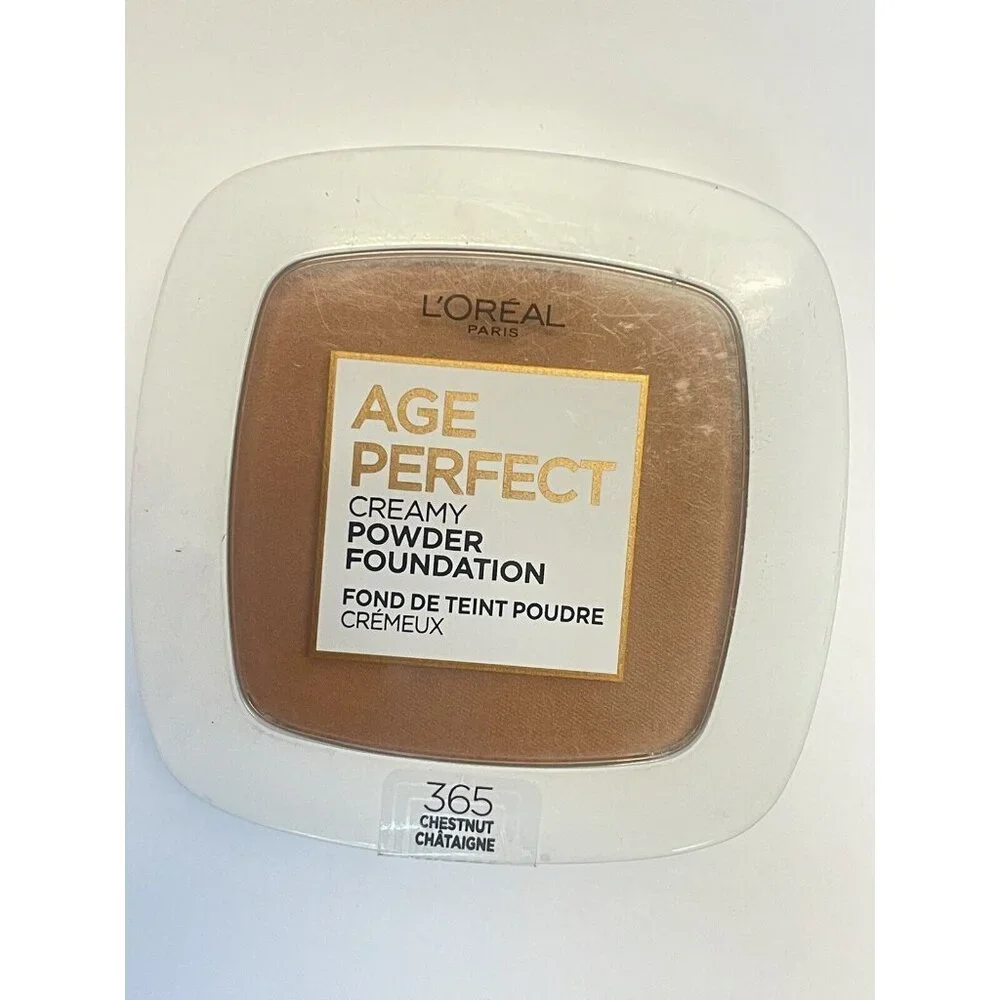 L'Oreal Paris Age Perfect Creamy Powder Foundation Compact #365 Chestnut Sealed