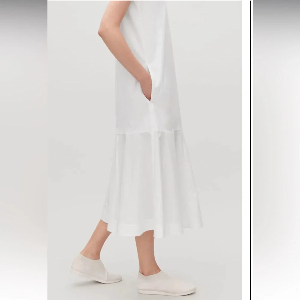 COS Cotton Poplin Sleeveless Midi Dress