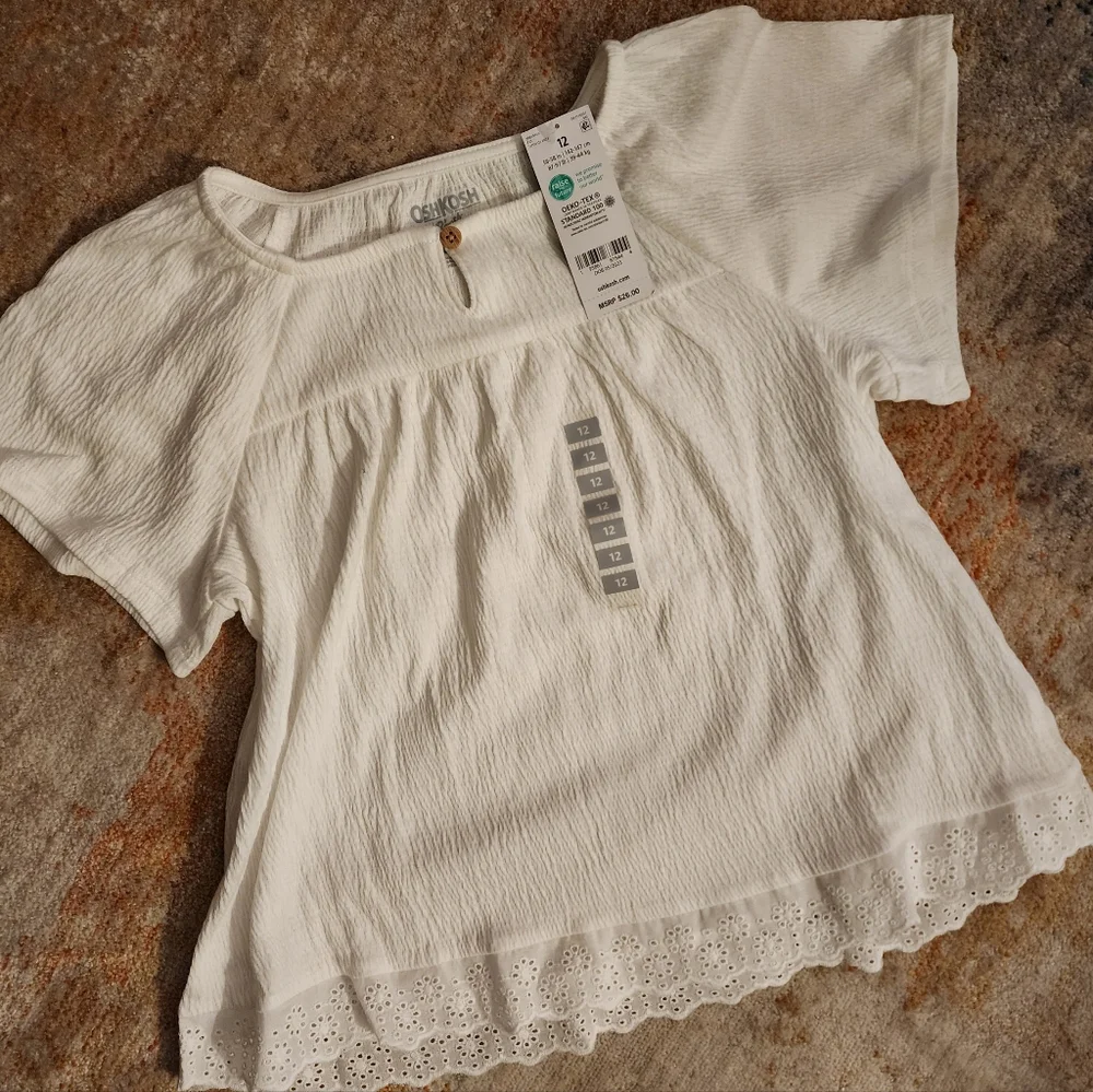 OshKosh B'gosh Flutter Sleeve Boho Blouse  - NWT
