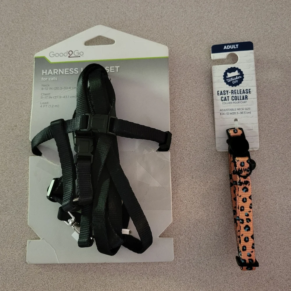 Cat harness, leash & collar set