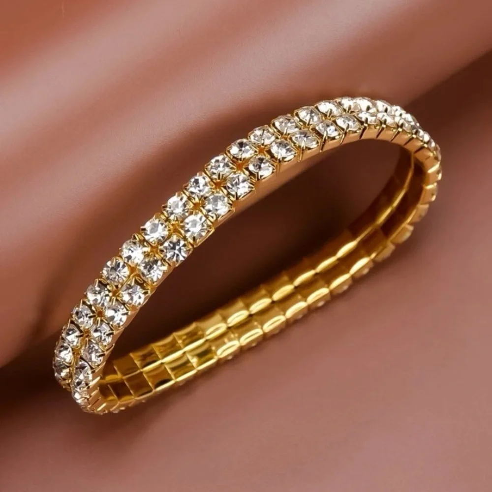 Glamorous Gold/Silver Rhinestone Bracelet