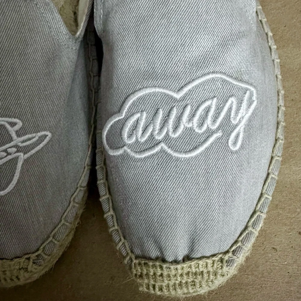 NEW - Soludos x Ceizer Gray Let's Fly Away Smoking Slipper Espadrilles Size 8.5