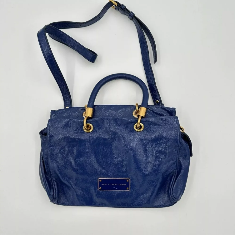 Marc by Marc Jacobs Too Hot to Handle leather shoulder tote Electric Blue