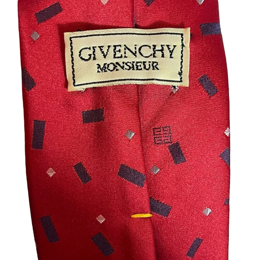 Givenchy Monsieur Red Logo Tie