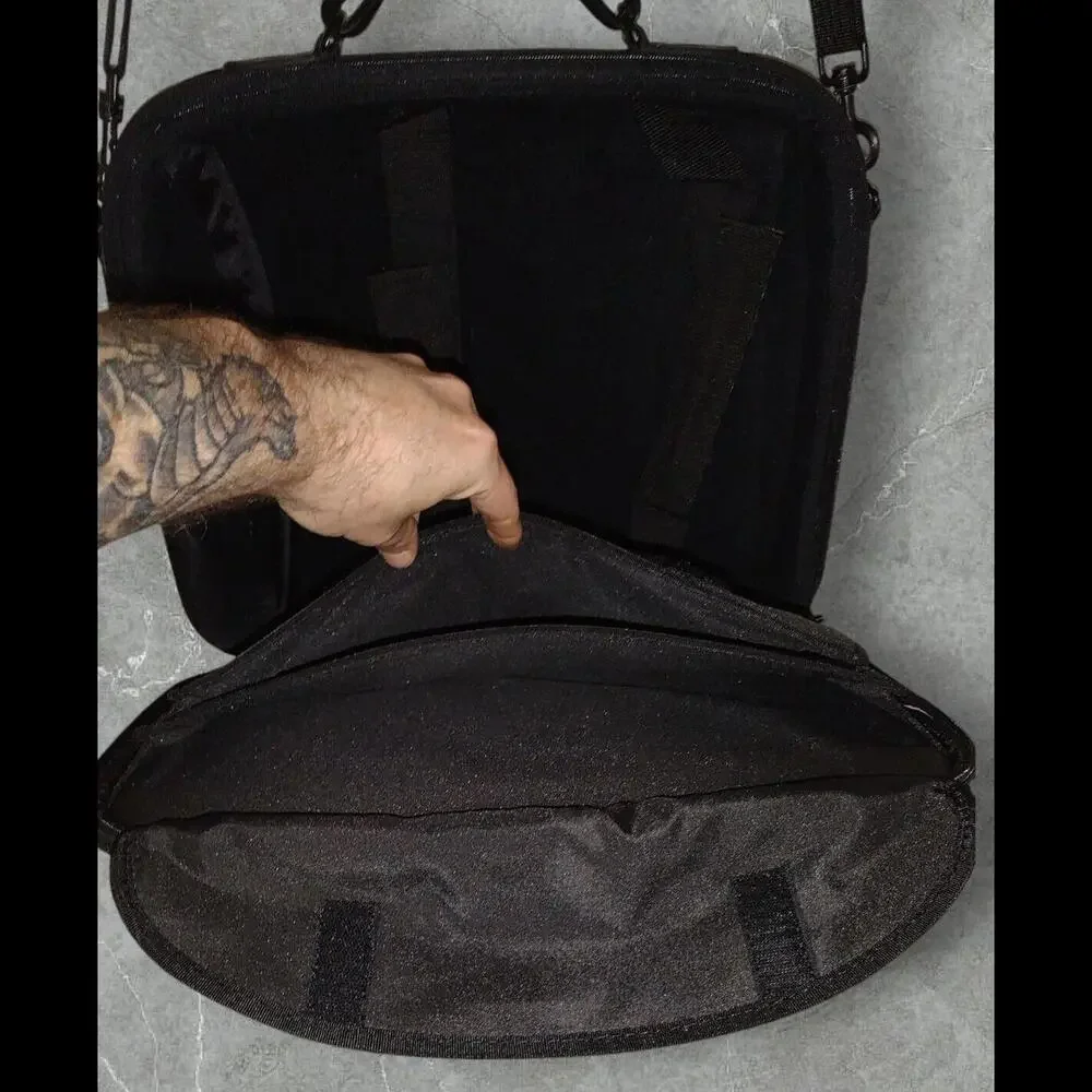 Vintage DELL Laptop Bag Canvas Black Messenger Carrying Shoulder