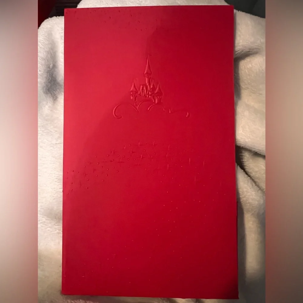 DISNEY EMBOSSED RED FOLDER- FROM DISNEY WORLD