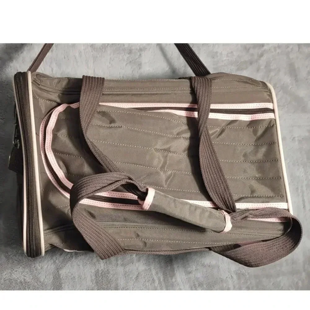 Sherpa Original Travel Deluxe Airline Approved Pet Carrier Pink Brown