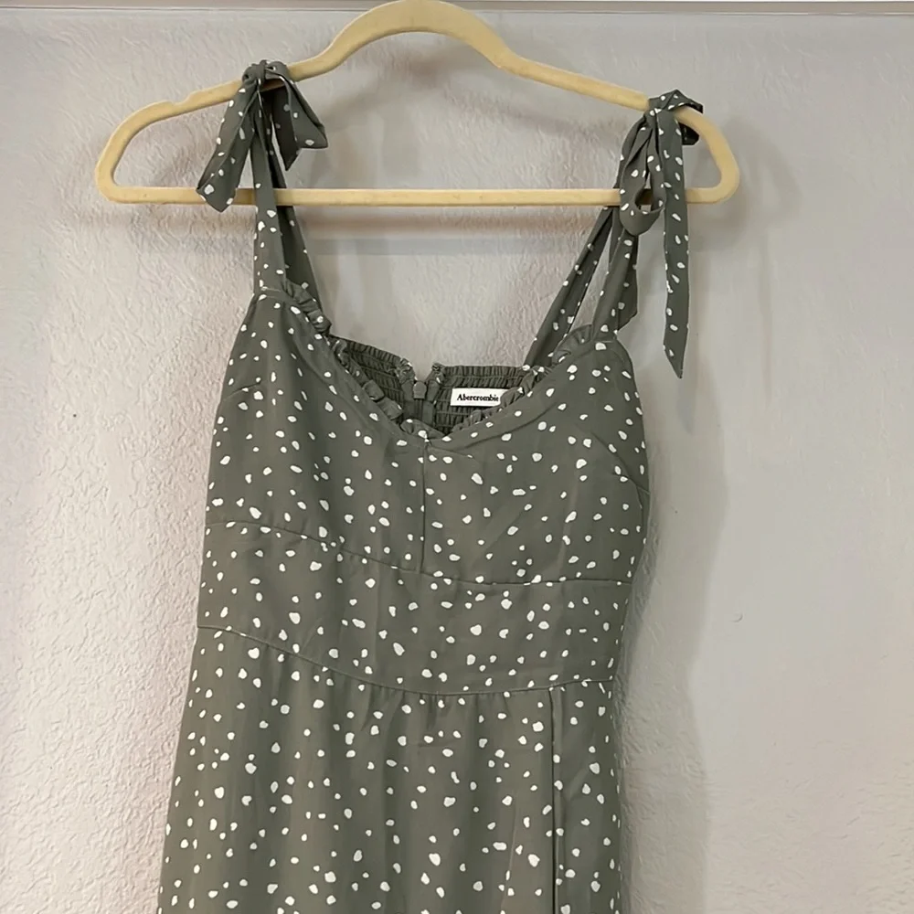 Abercrombie & Fitch Green Polka Dot Maxi