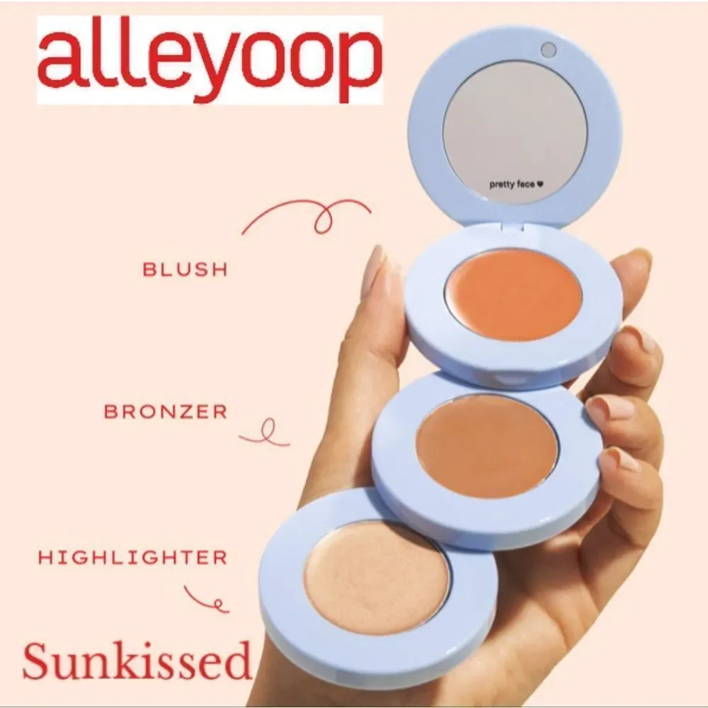 AlleyOop Stackable Cream Blush, Bronzer & Highligher Trio in Sunkissed