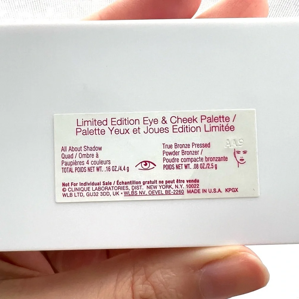 NWT Clinique All about Eye shadow Quad Eye & Cheek Palette Limited Edition 6.9g