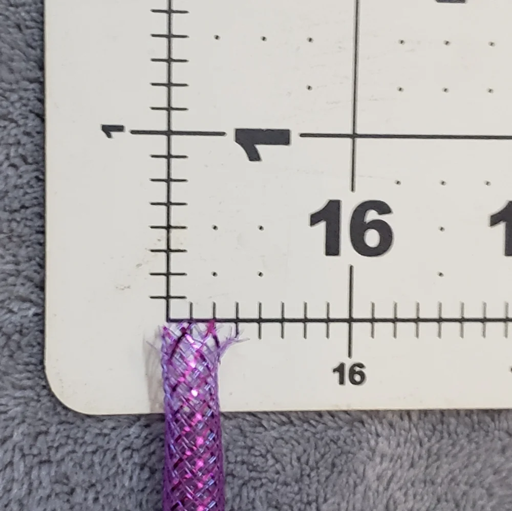 Arts Crafts Decorative Floral Garden Mesh Garland Plastic Purple Tubing 36 ft