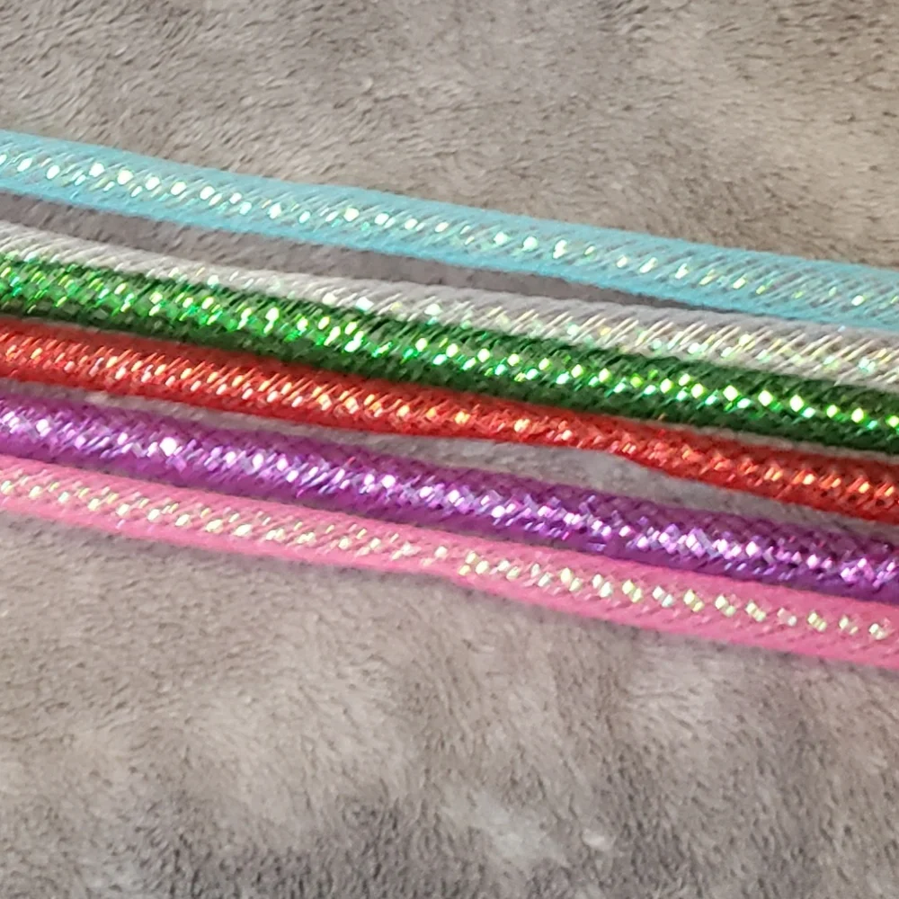 Arts Crafts Decorative Floral Garden Mesh Garland Plastic Purple Tubing 36 ft