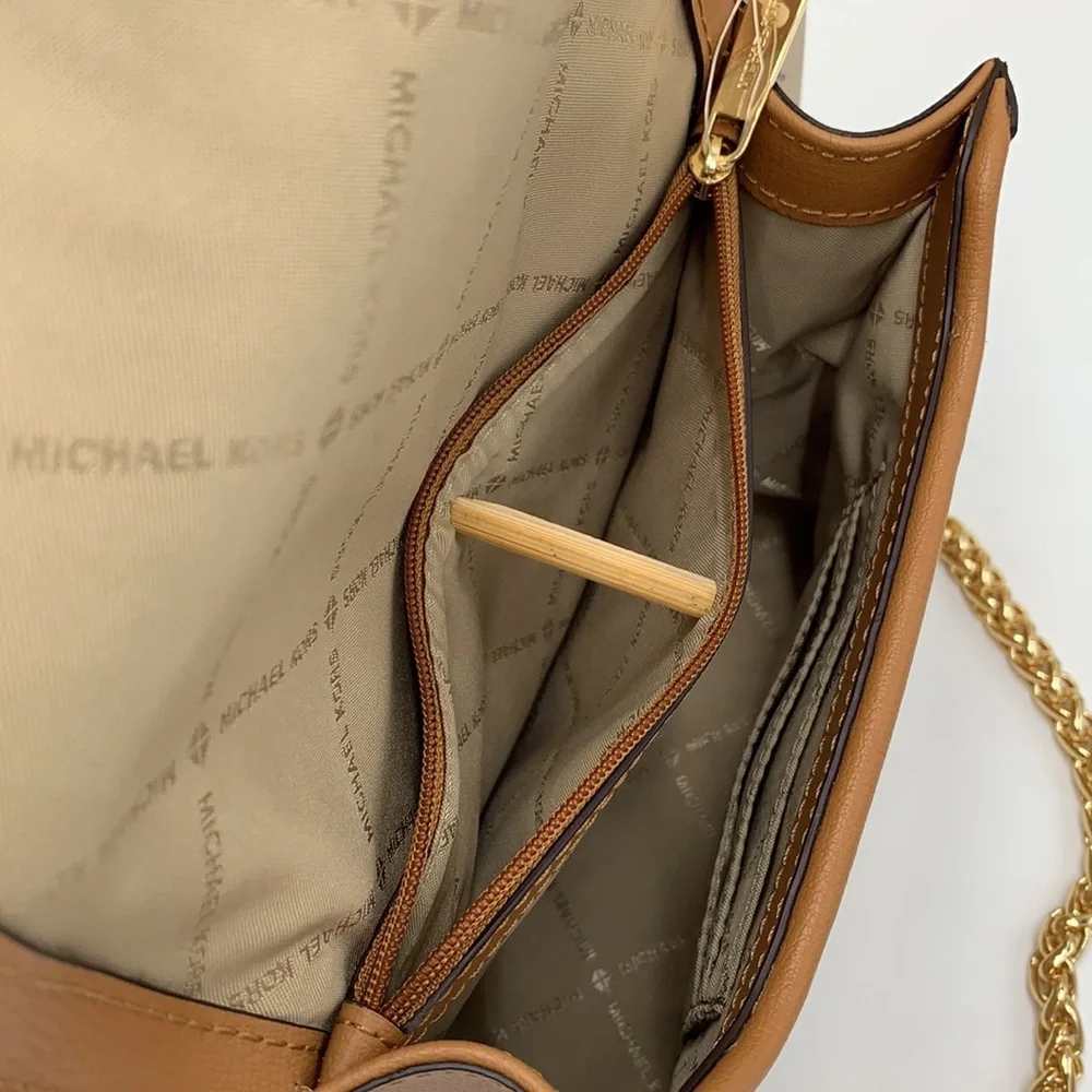 Michael Kors embroidered flap size