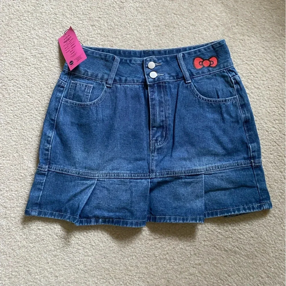 Hello Kitty Sanrio jean skirt NWT