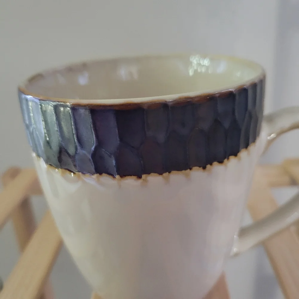 Crate&Barrel Scavo Dinnerware Coffee Tea Cups Mugs Set of 4 Retired Pattern