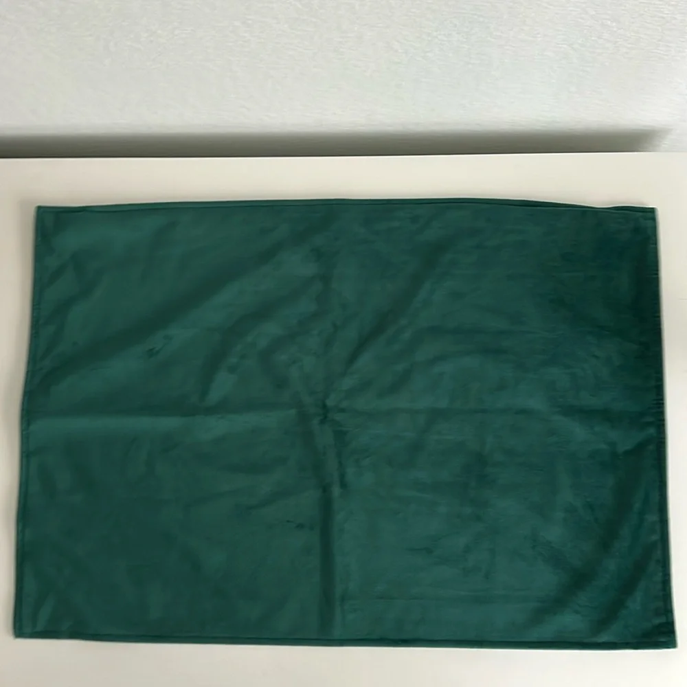 NEW Christmas Dark Green Velvet Throw Pillow Cover
