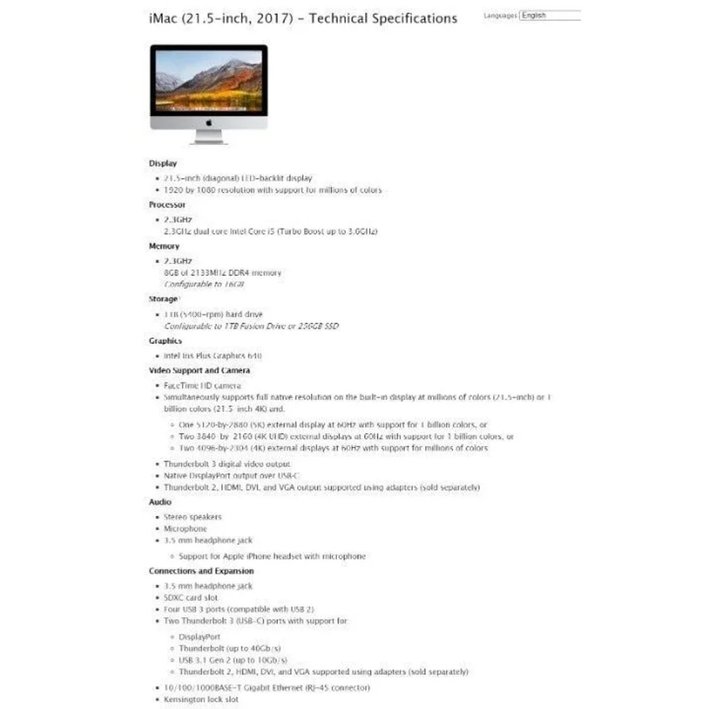 Apple 8gb 2133mhz latest