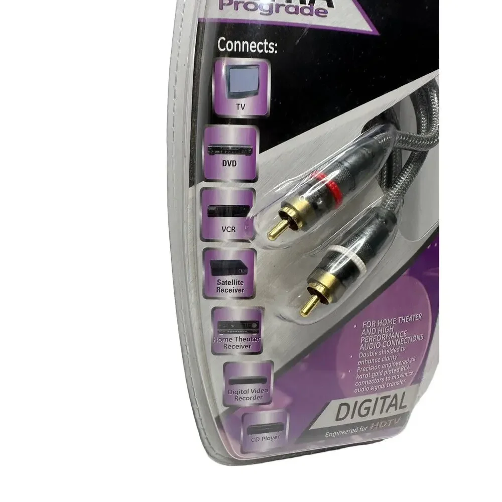 GE Ultra Prograde Audio Cable NEW NIB AV22667 6 Foot Cord Home Theater Sound