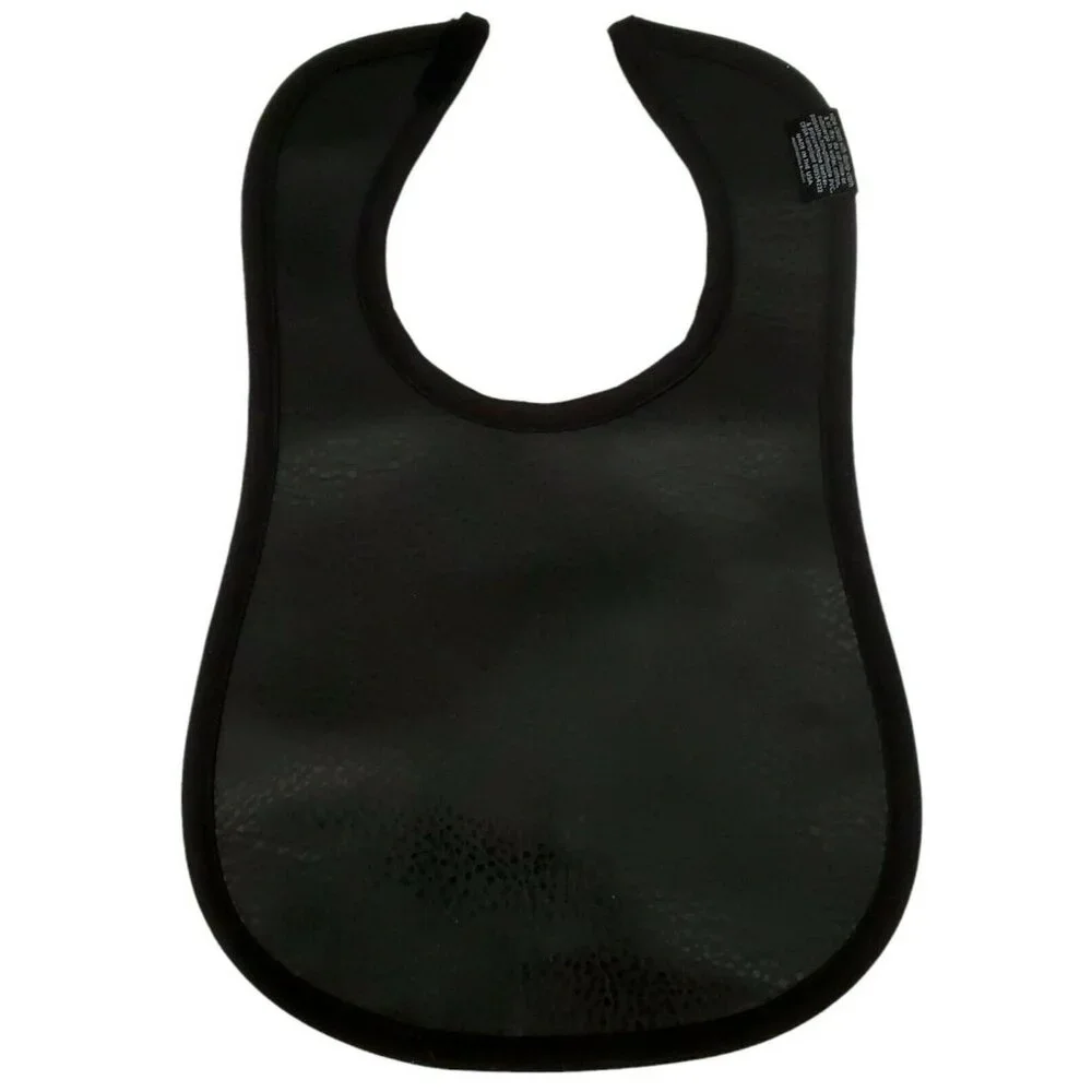 Vinyl Baby Infant Bib Mini Maniacs Slick Surf Ocean Tropical Palm Vegan Leather